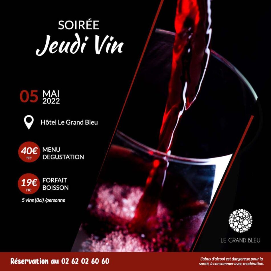 Jeudi Vin : 3ème édition de notre soirée accords mets et vins ce 5 mai.
