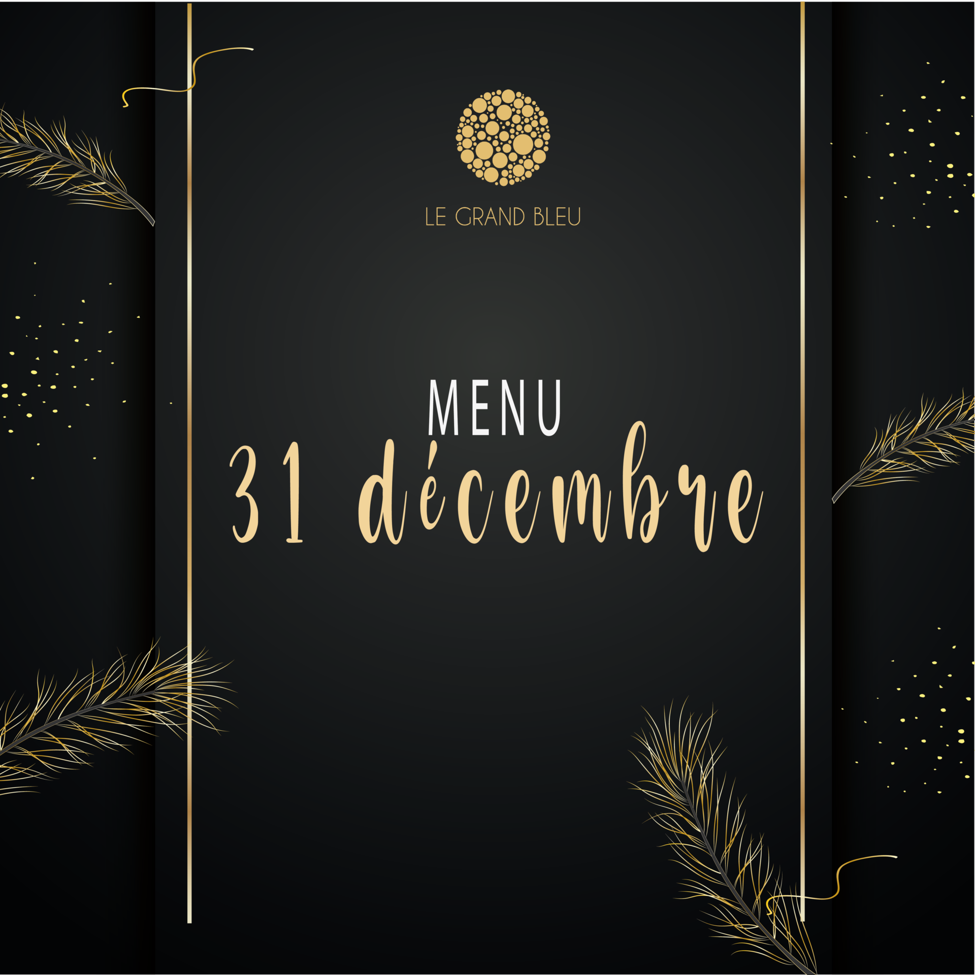 Découvrez notre menu du 31 décembre !