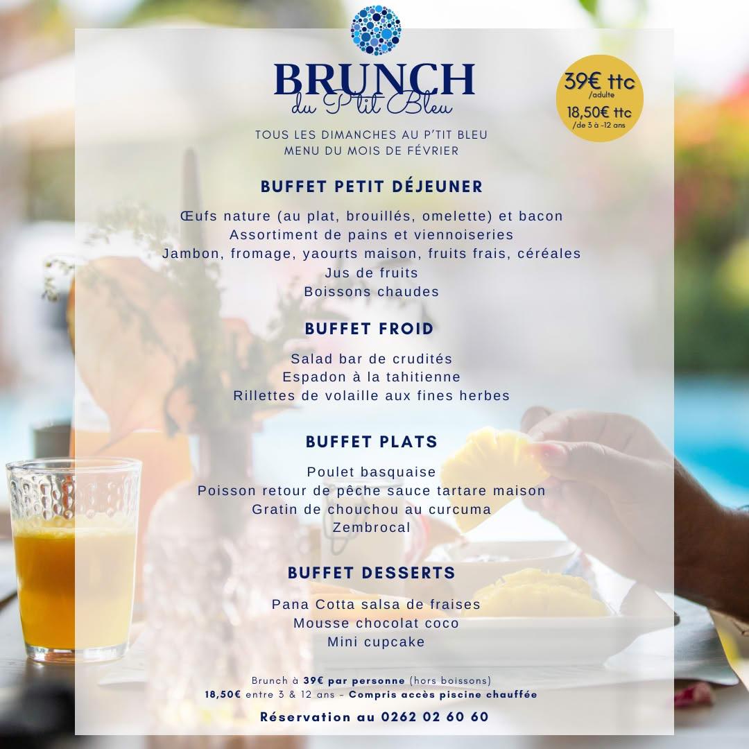 En février, brunchez tous les dimanches au P&rsquo;tit Bleu