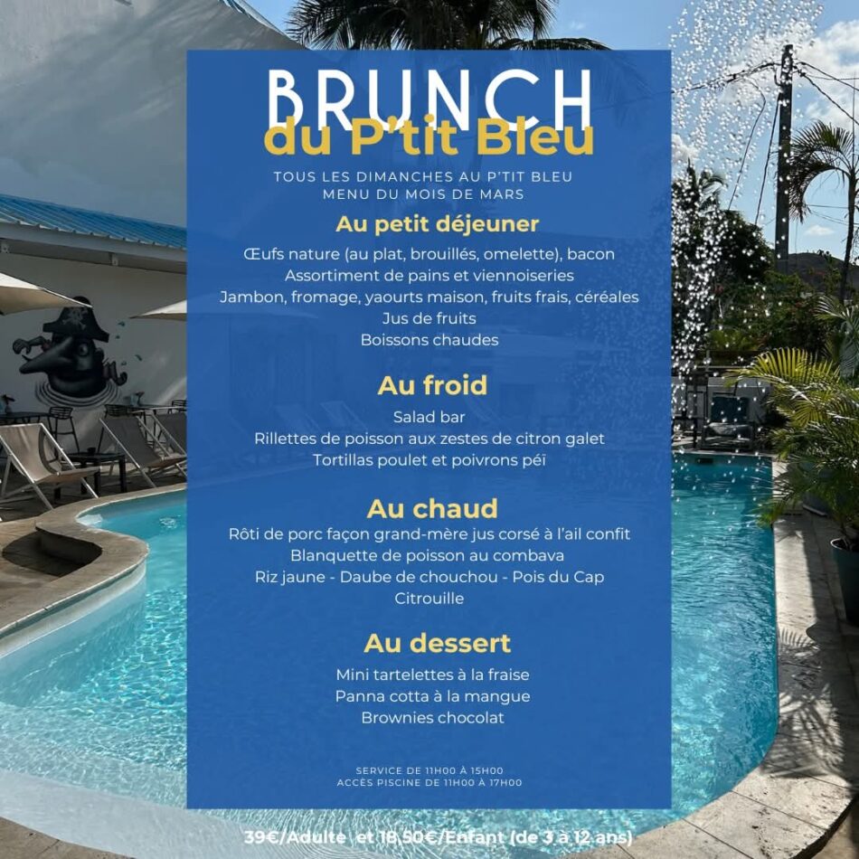 En mars, on continue les brunchs tous les dimanches au P&rsquo;tit Bleu